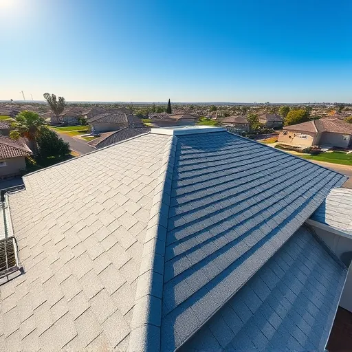 Completed roofing project in Modesto CA showcasing craftsmanship and design, emphasizing quality materials and structure.