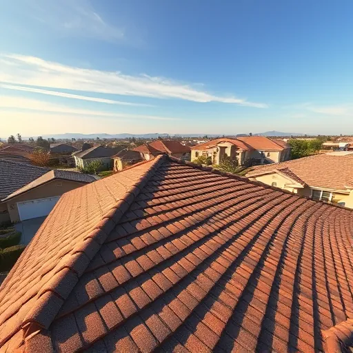 Completing roofing work in Modesto CA, showcasing detailed shingles and a well-defined structure without any people.