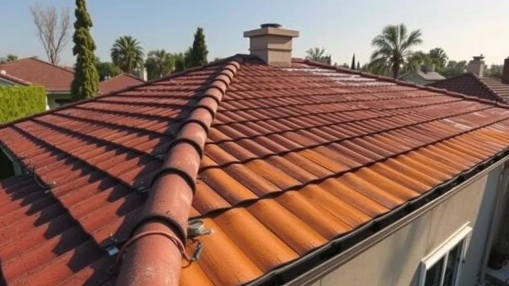 Roof flashing repair project showcasing a skilled technician in Modesto, CA working on a residential building.
