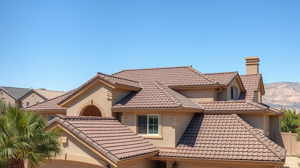 Roofing in Valley Home, CA with a clear blue sky and a finished roof in view.