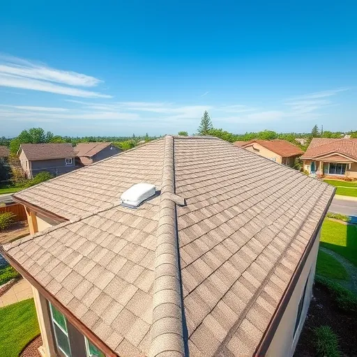 Freshly replaced asphalt shingle roof on modern home in Crows Landing CA with detailed craftsmanship in a peaceful suburban setting