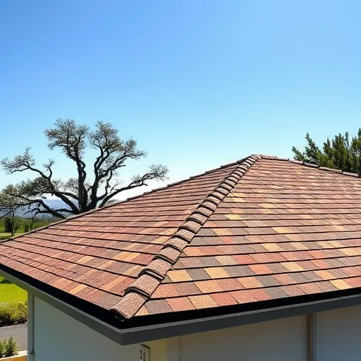 Modern shingle roof installation in Roberts Ferry CA, showcasing earthy tones, clean lines, and manicured surroundings.