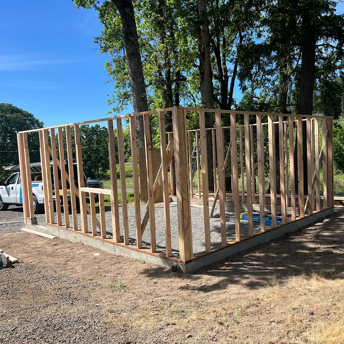 Before garage addition project