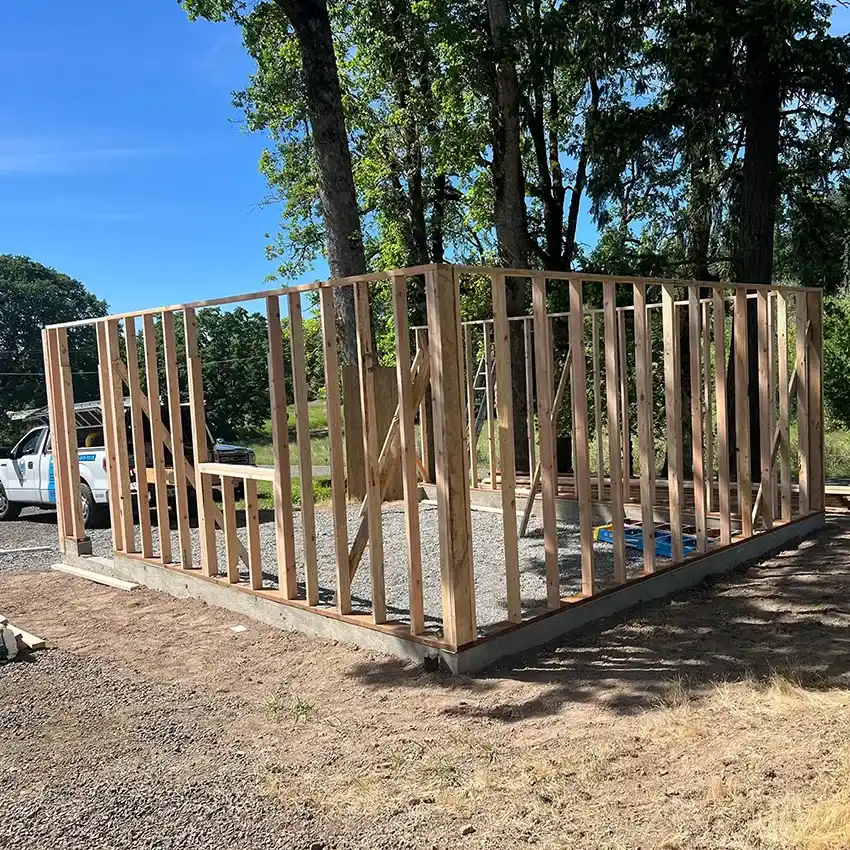 Before garage addition project