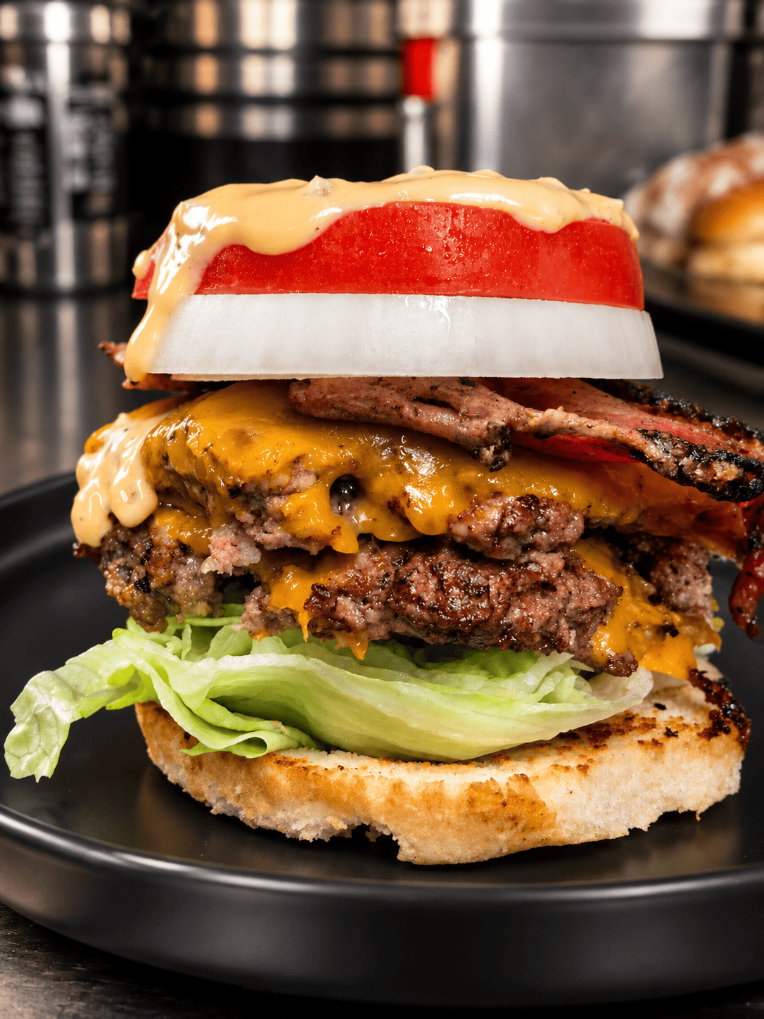 Bacon and Aged Sharp Cheddar Cheese Smash