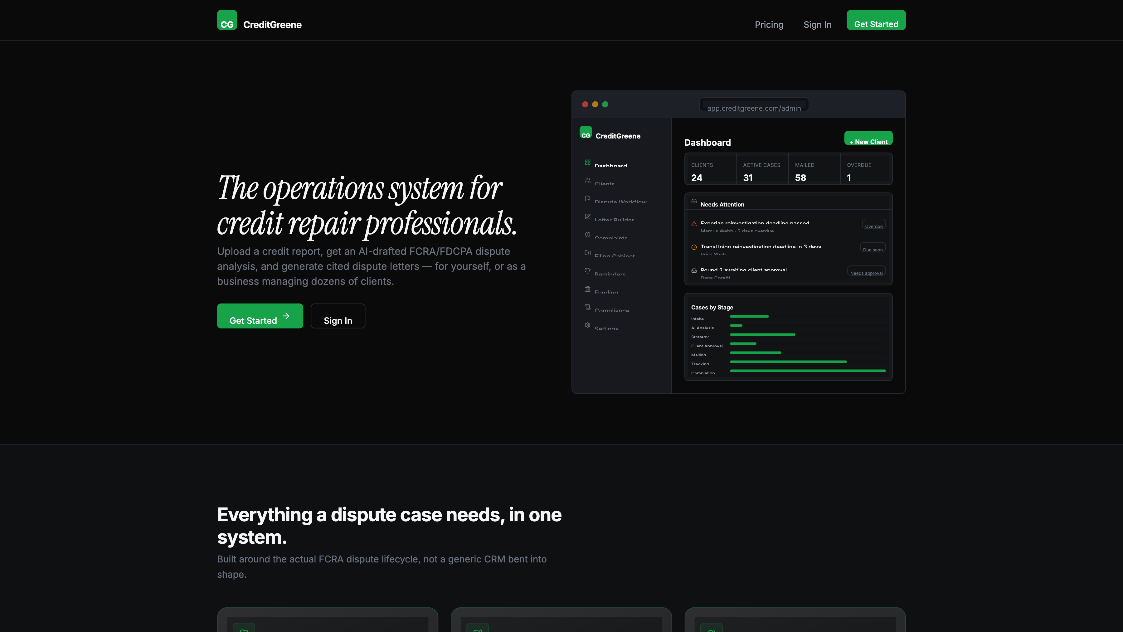 CreditGreene AI-powered credit repair software