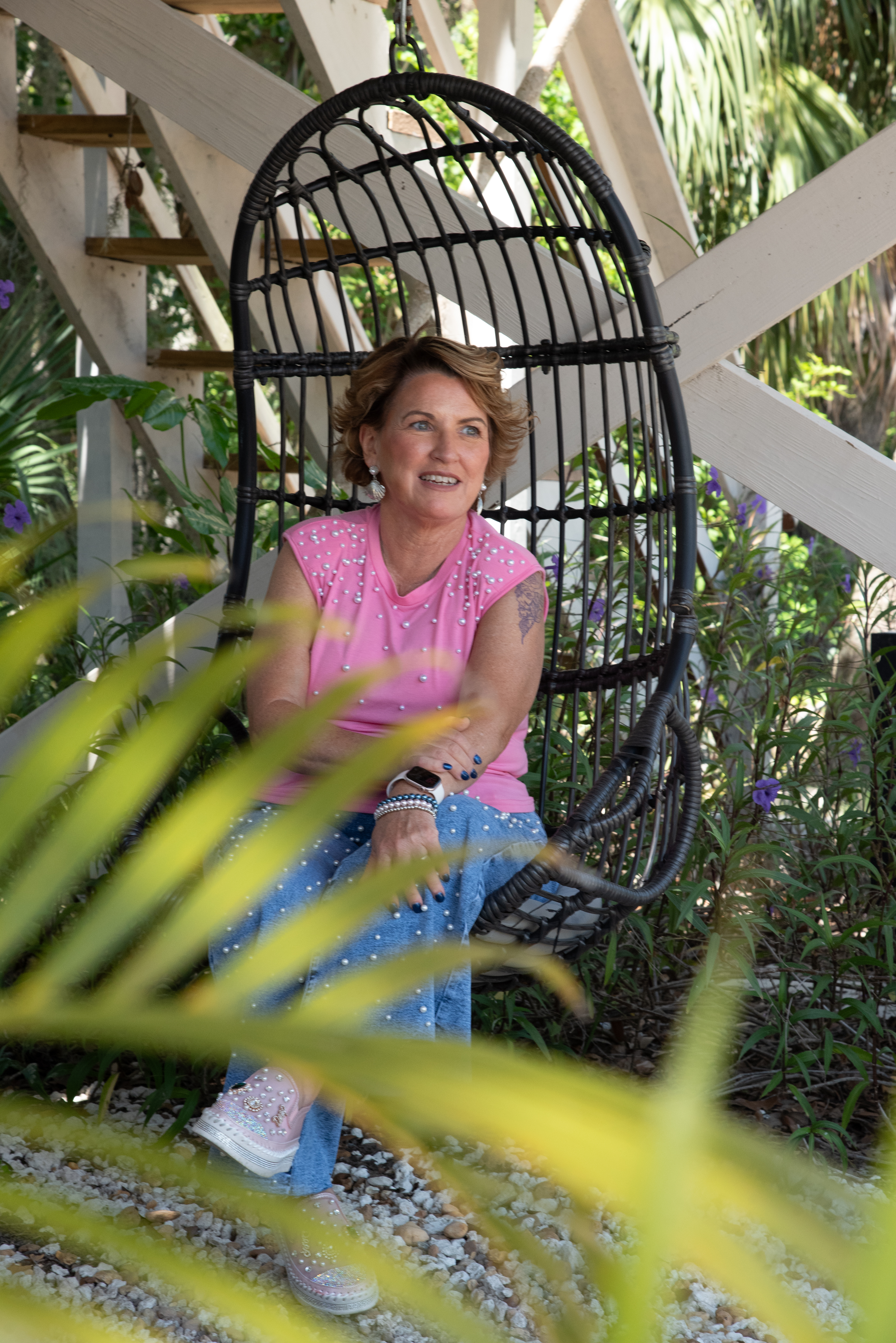 Coach Pearl at Women's Successful Retreat smiling 