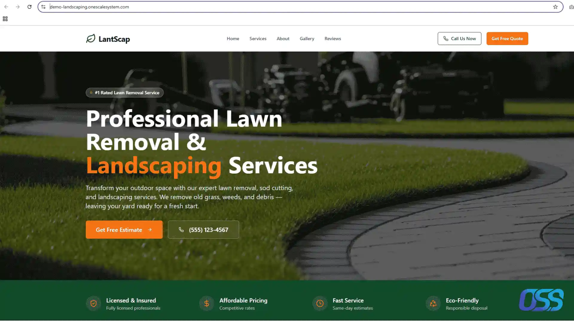 Landscaping Company Website — London template preview