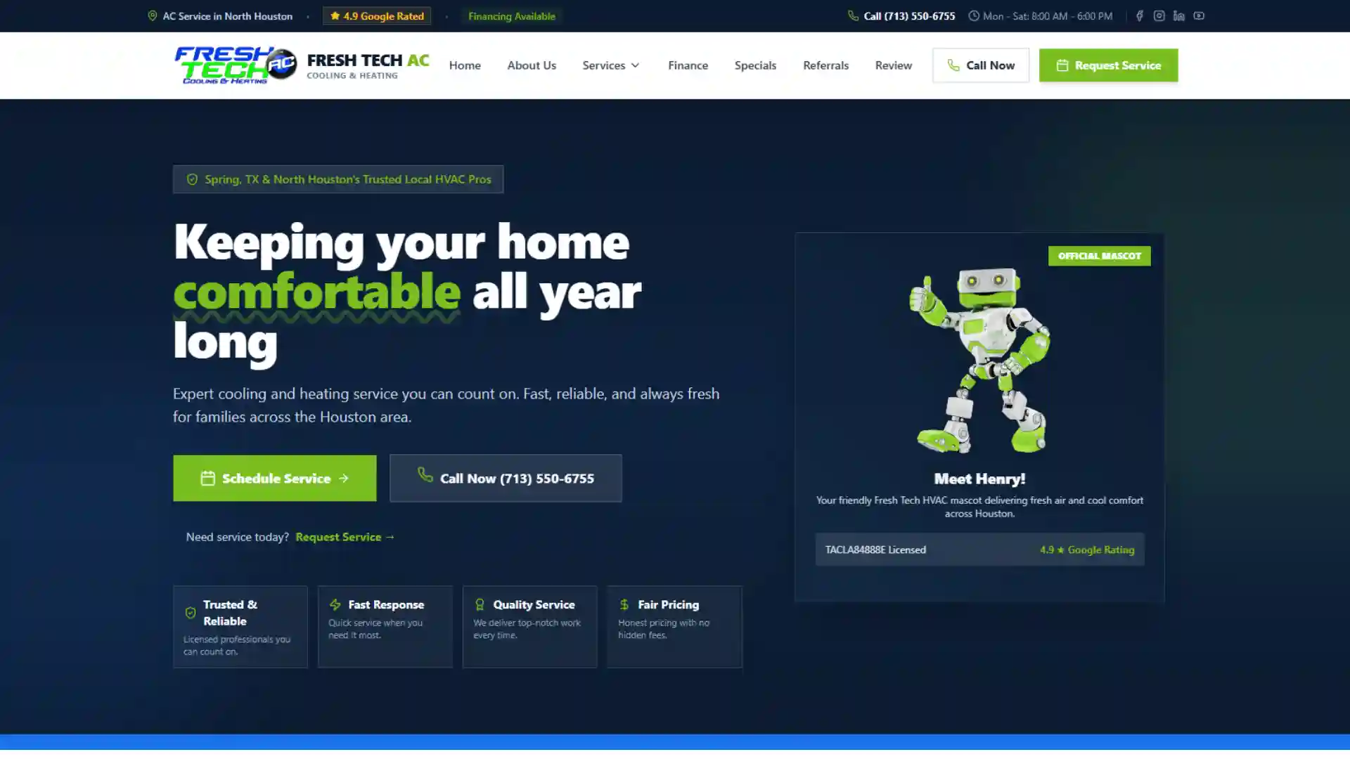 HVAC Service System screenshot preview