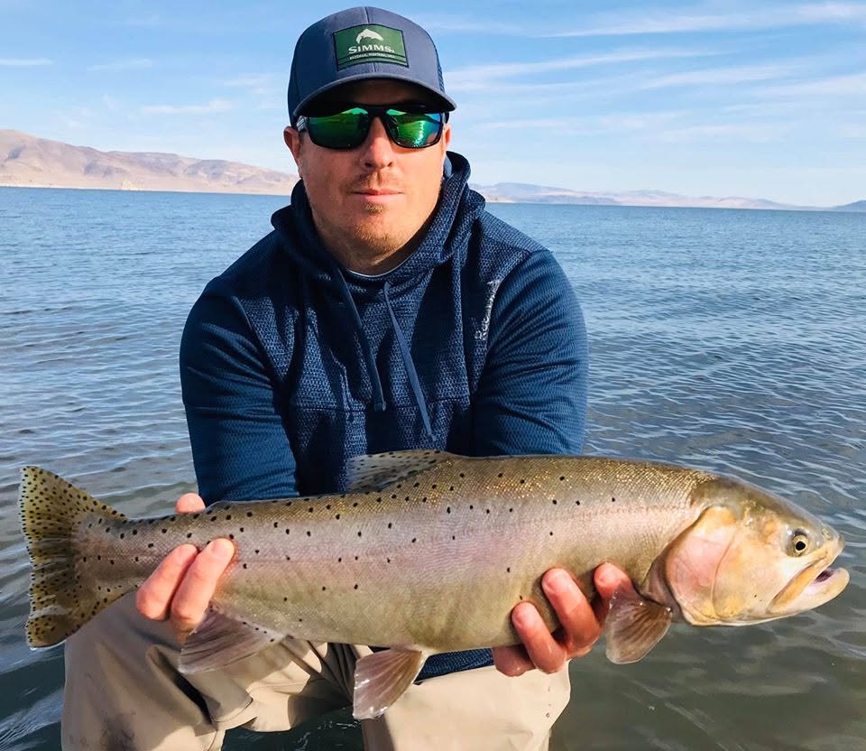 Justin Skenandore with a Henry's Lake cutthroat