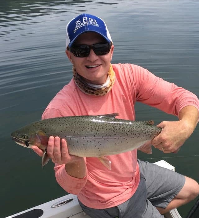 Chris Chase with a Henry's Lake trout