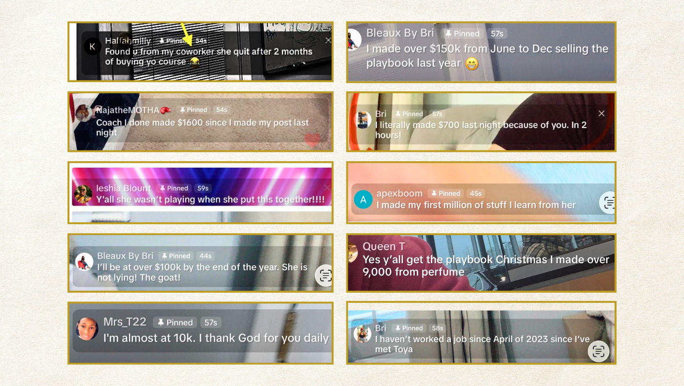 Real TikTok Live comments from BTP Academy students