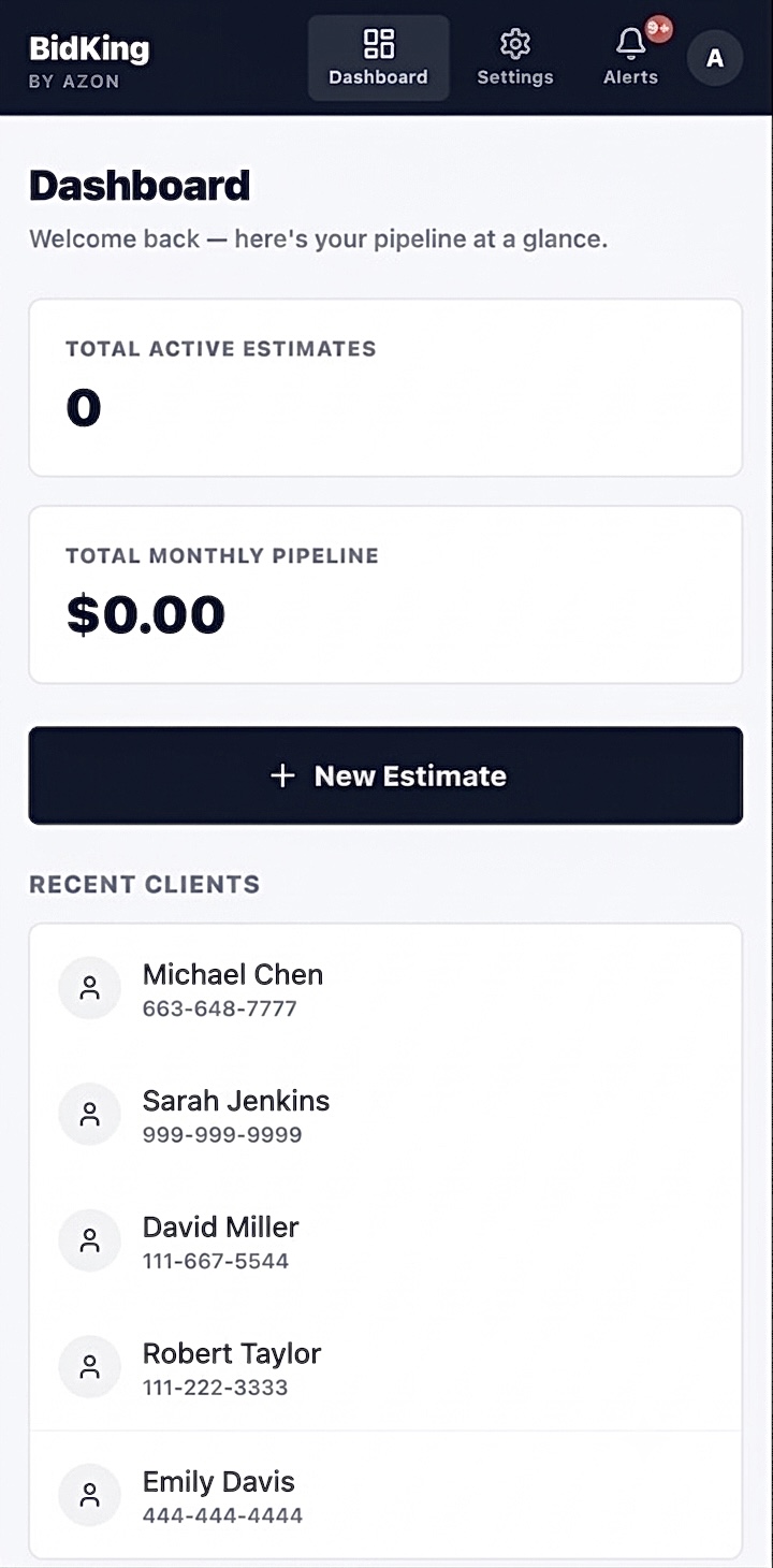 BidKing Dashboard