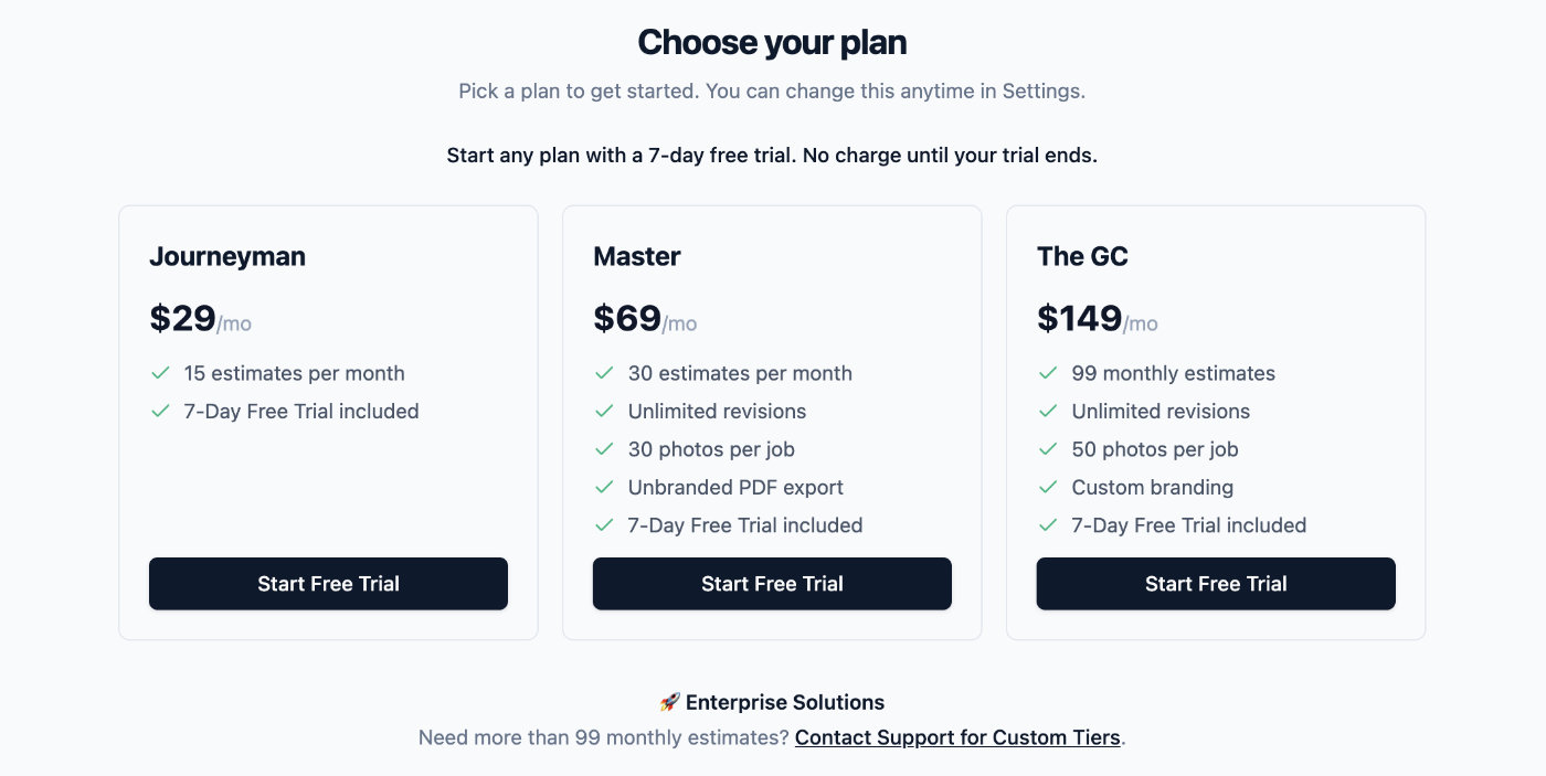 BidKing Pricing Plans