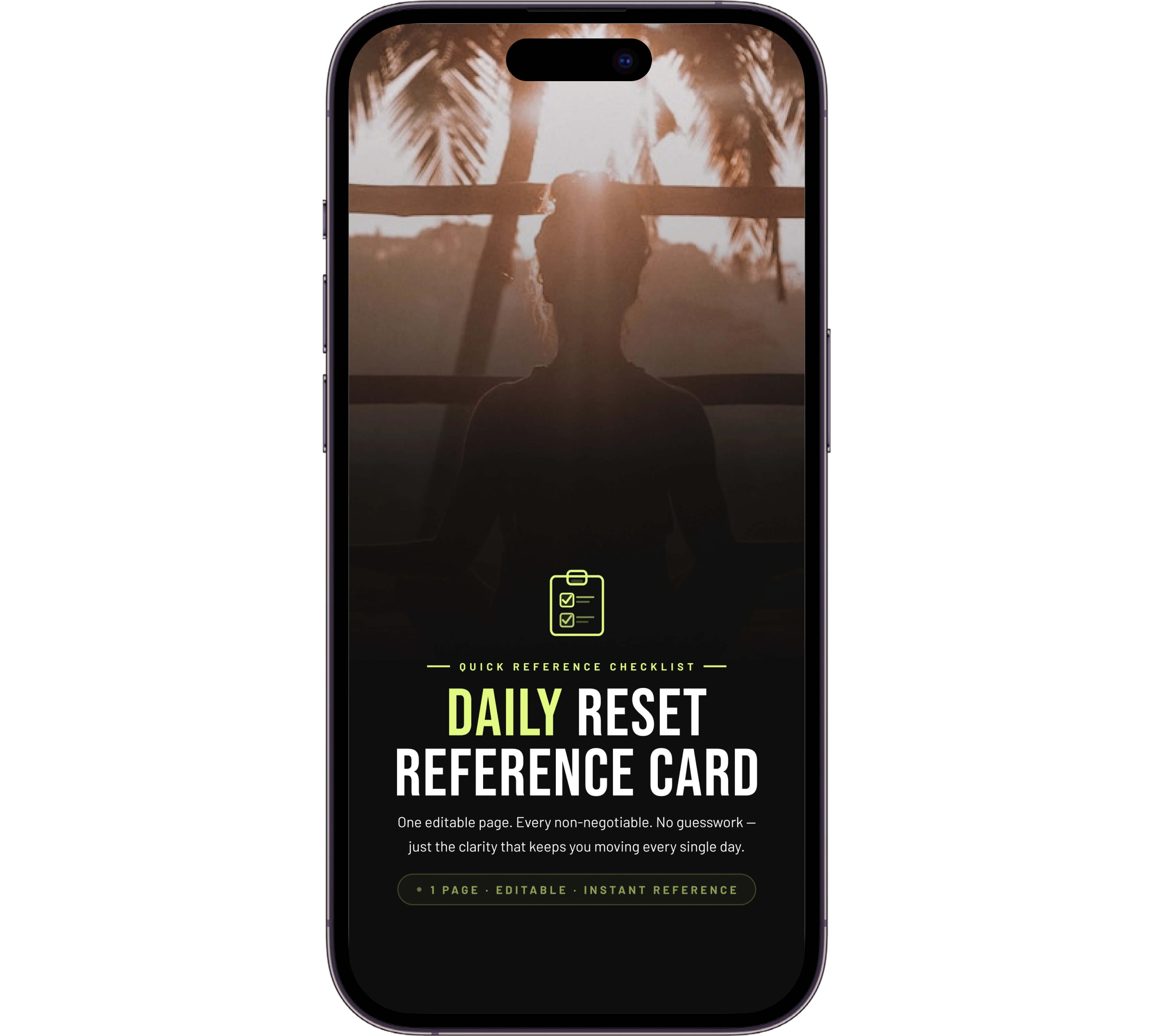 Reset Checklist
