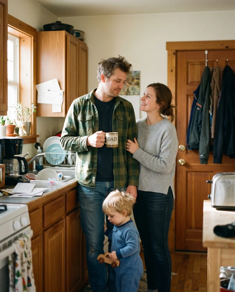 A calm dad morning