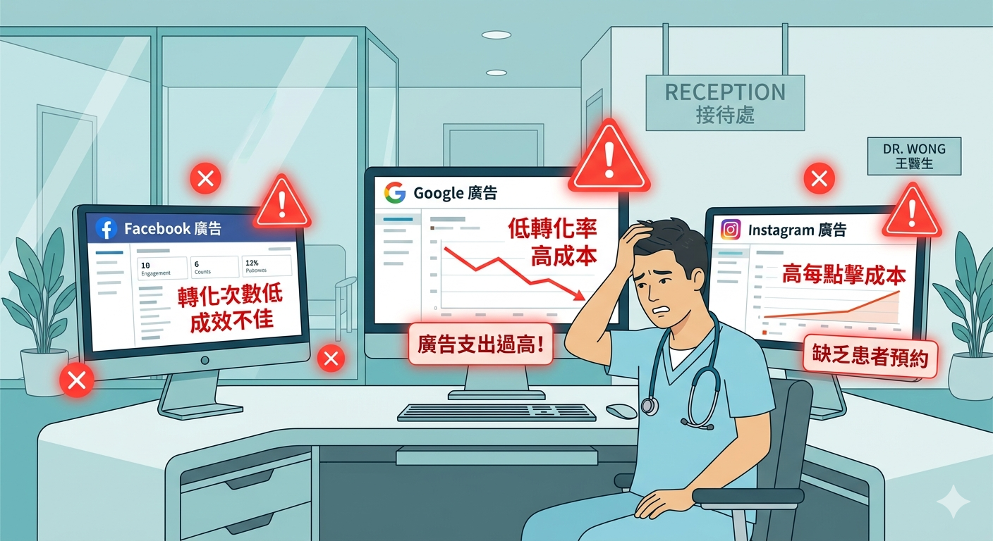診所痛點圖示