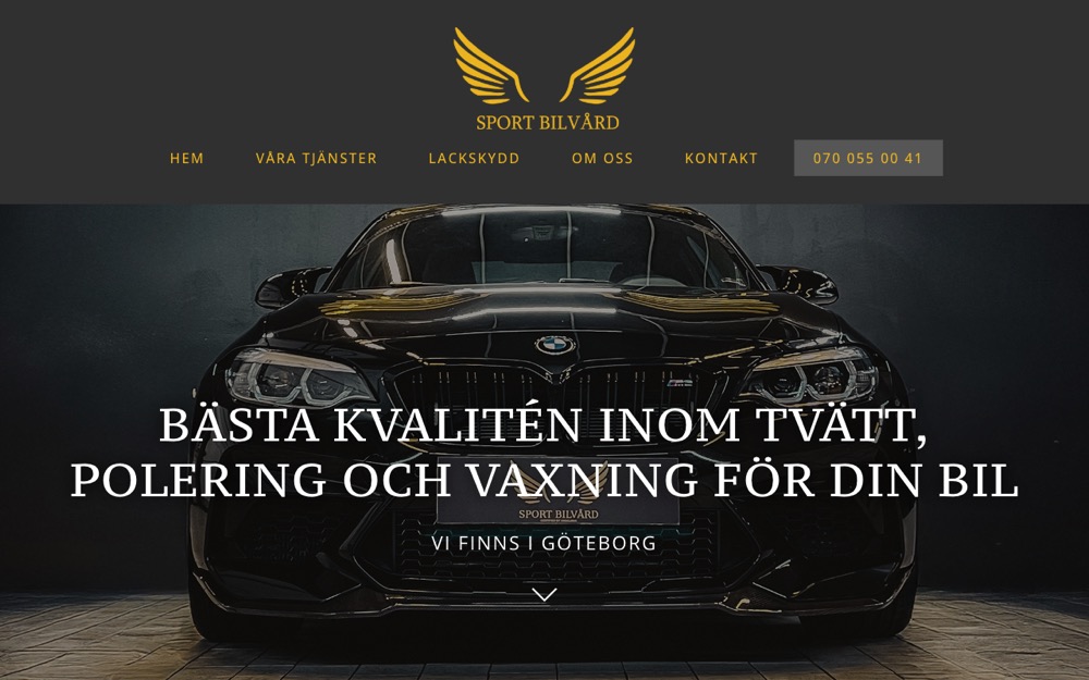Sportbilvård website