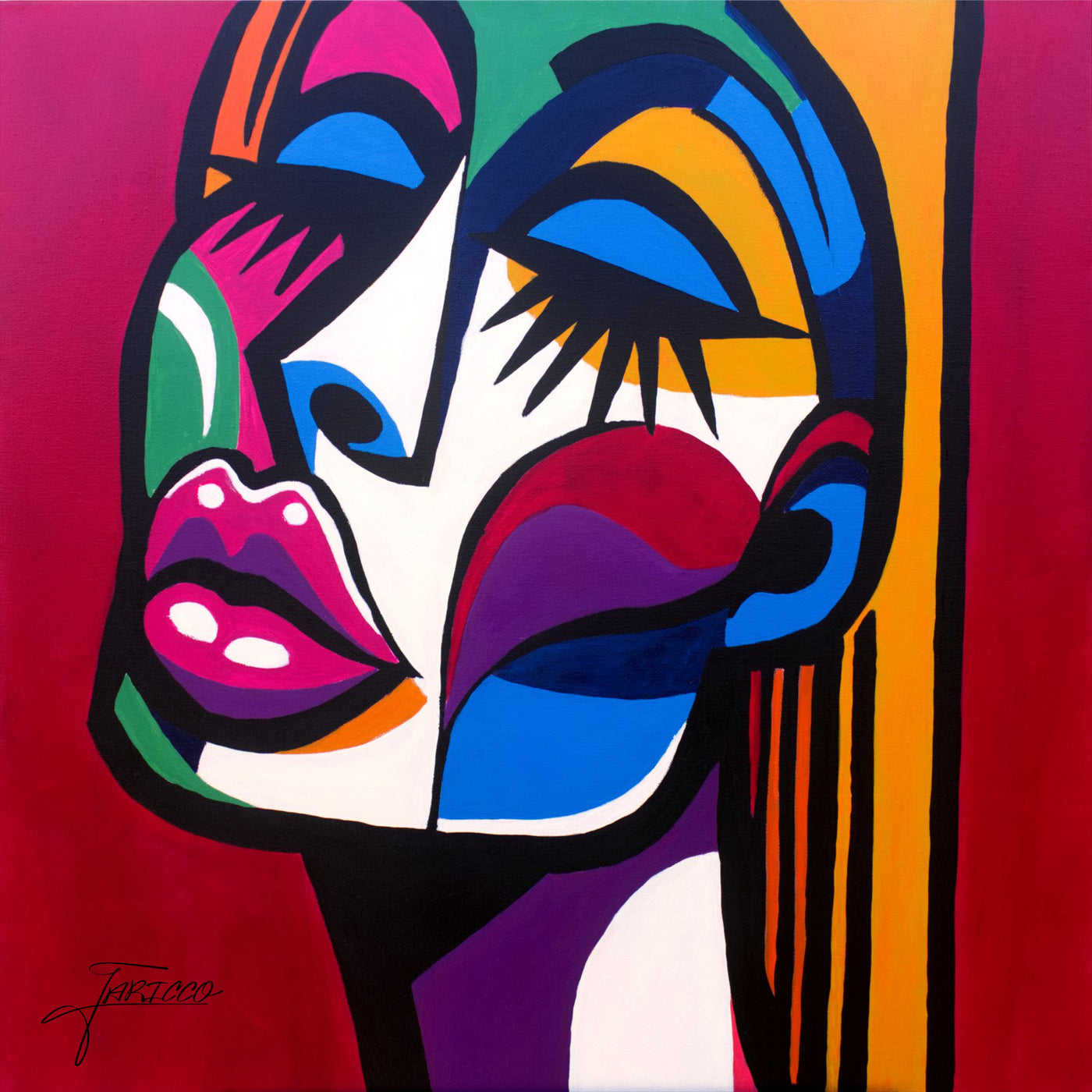 Bernadine — Acrylic on canvas, 24 × 24 in