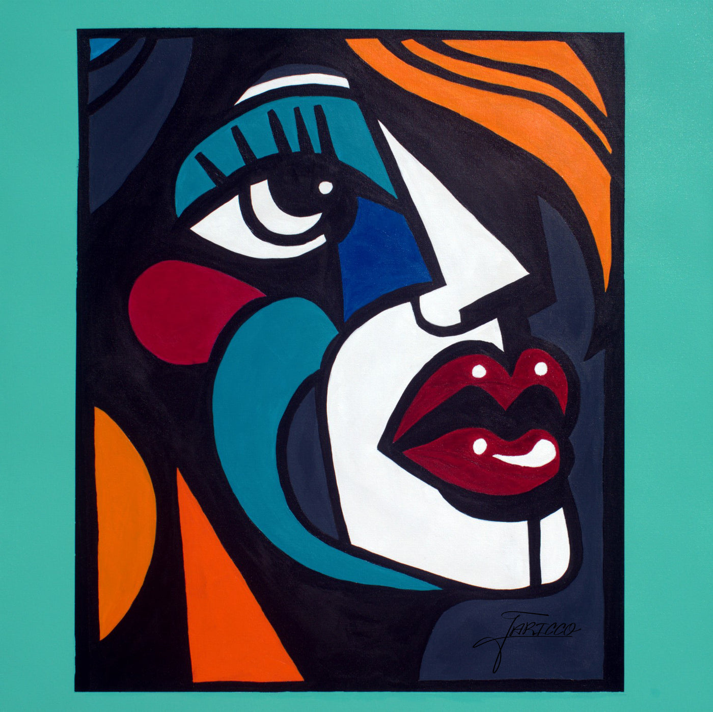 Angelina — Acrylic on canvas, 24 × 24 in