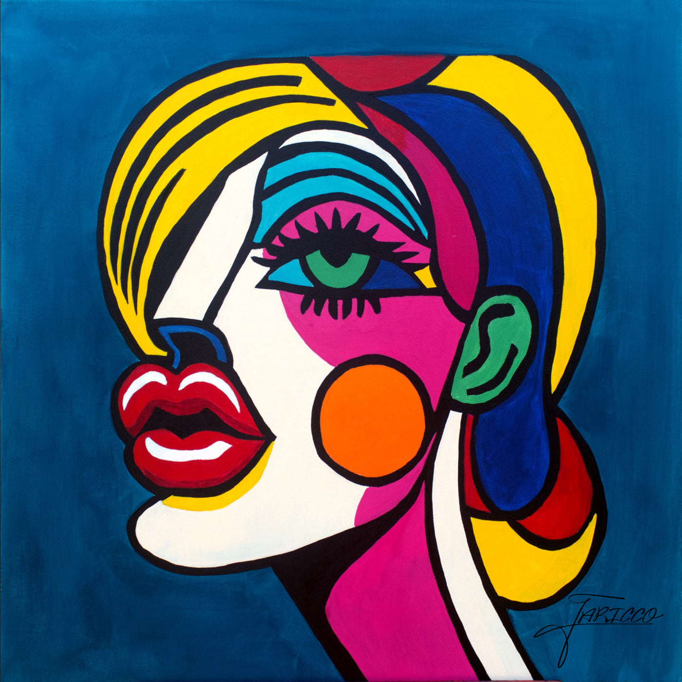 Anne — Acrylic on canvas, 24 × 24 in