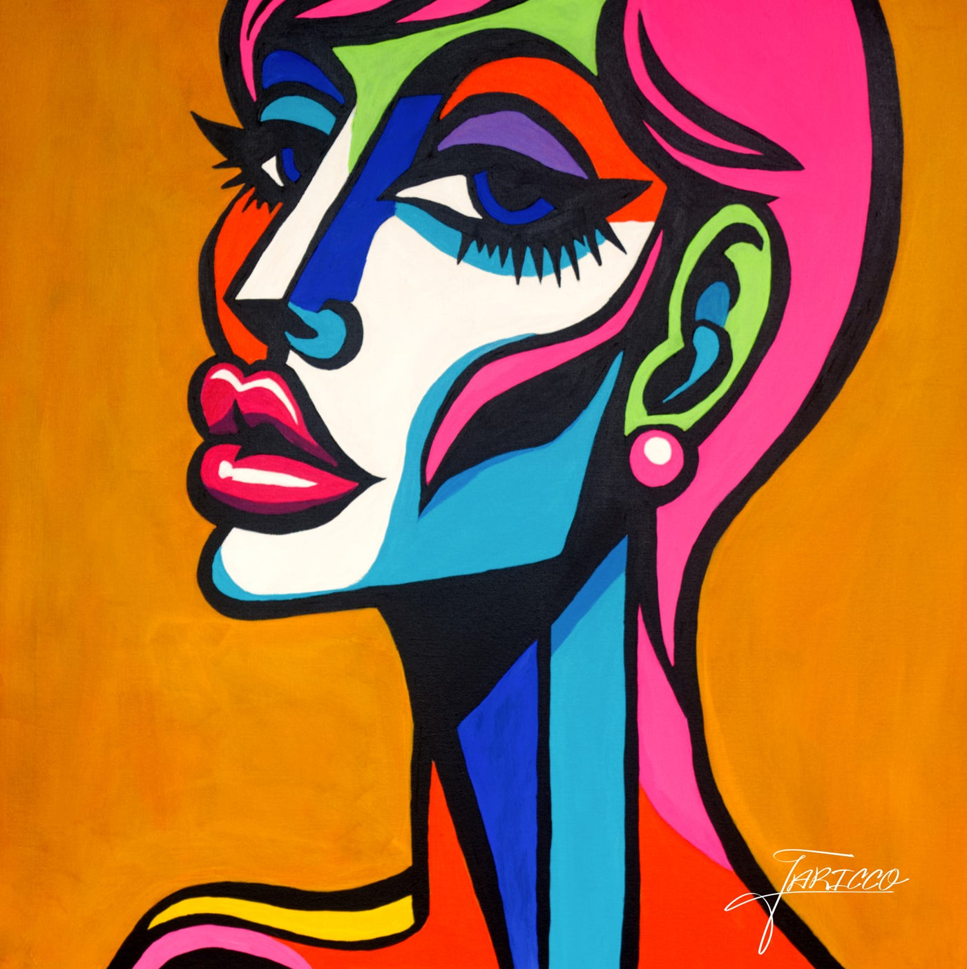 Donna — Acrylic on canvas, 24 × 24 in