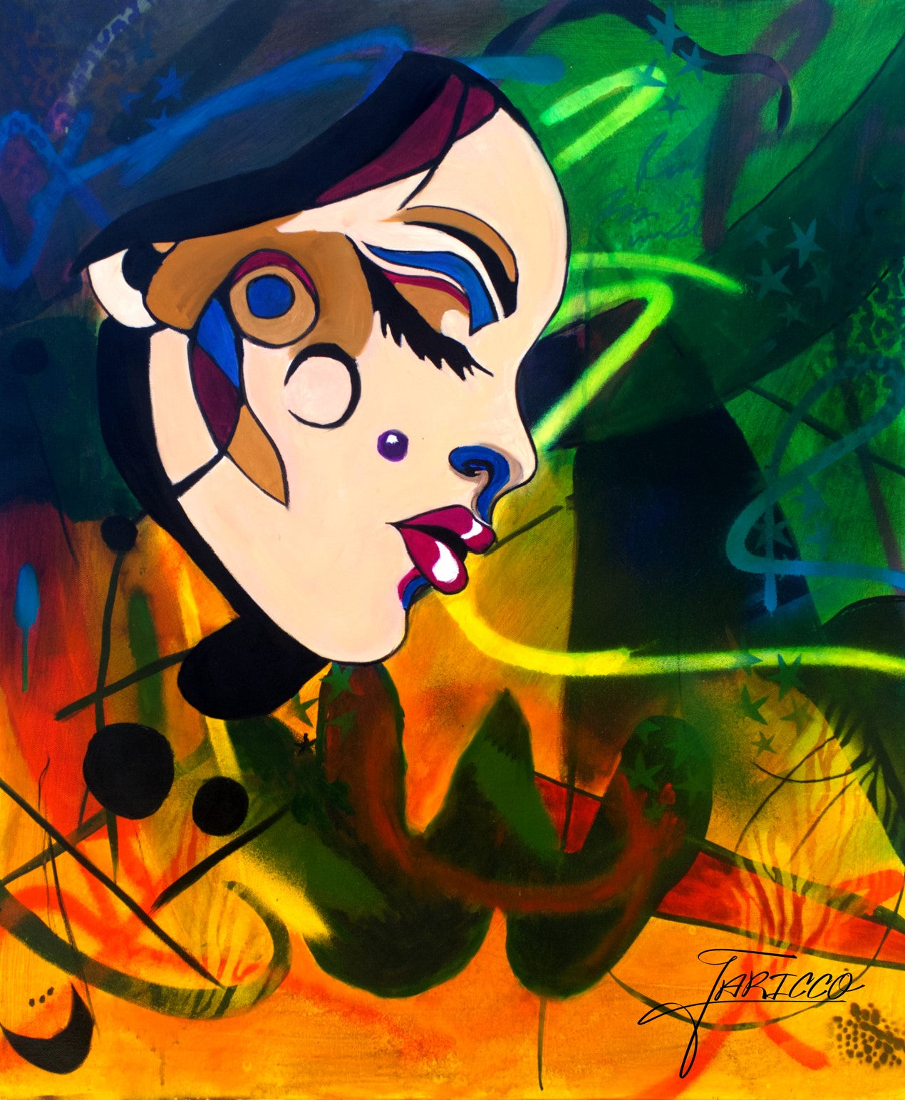 Daniela — Mixed media on canvas, 24 × 30 in