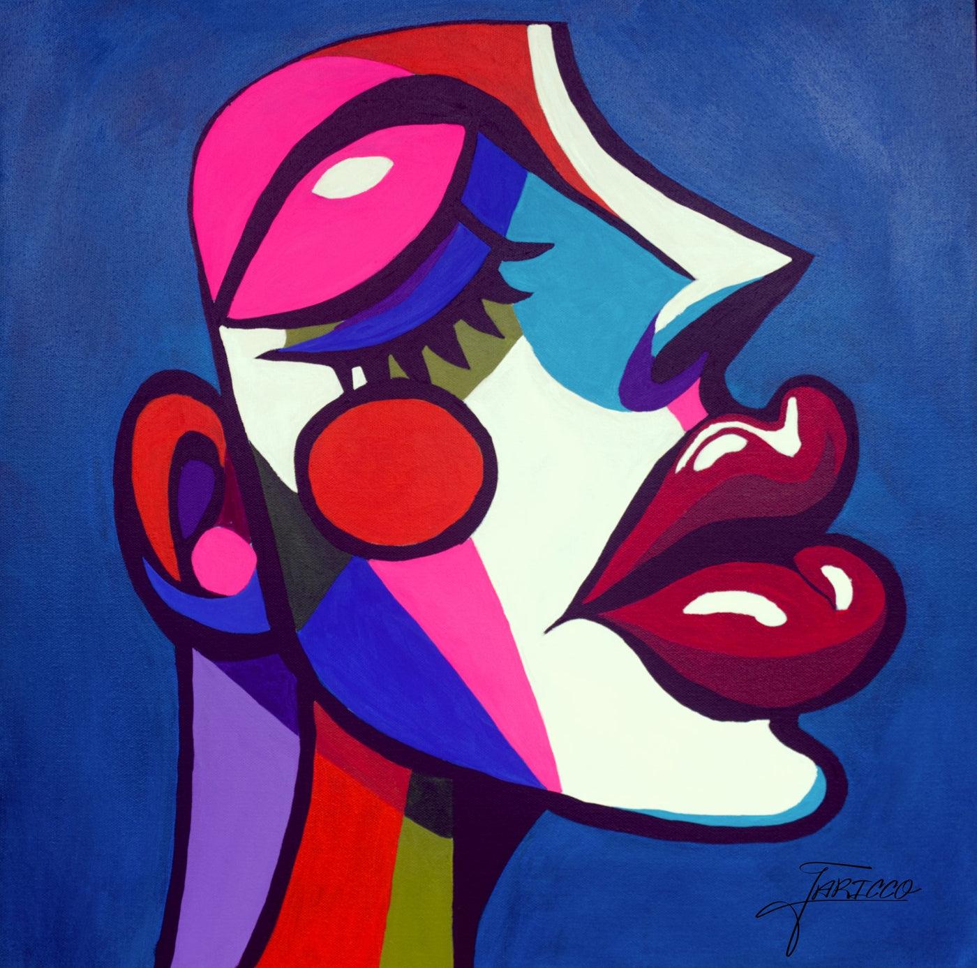 Ellen — Acrylic on canvas, 20 × 20 in