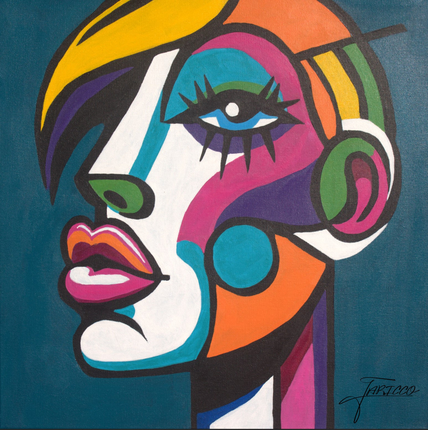 Lisa — Acrylic on canvas, 20 × 20 in