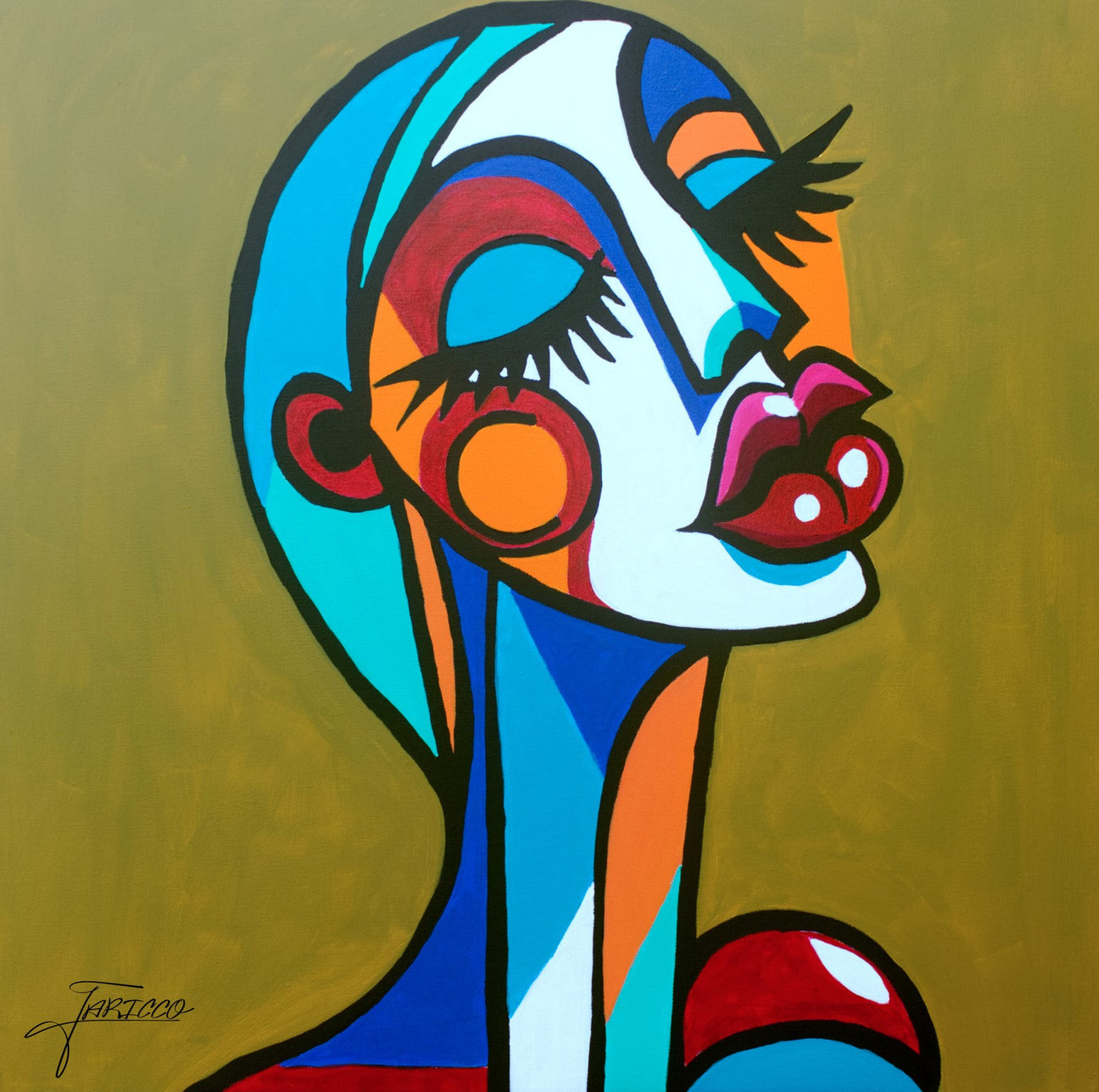 Pamela — Acrylic on canvas, 24 × 24 in