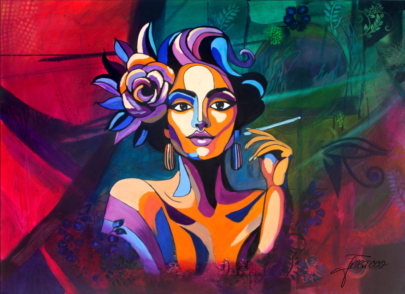 Lola — Mixed media on canvas, 30 × 40 in