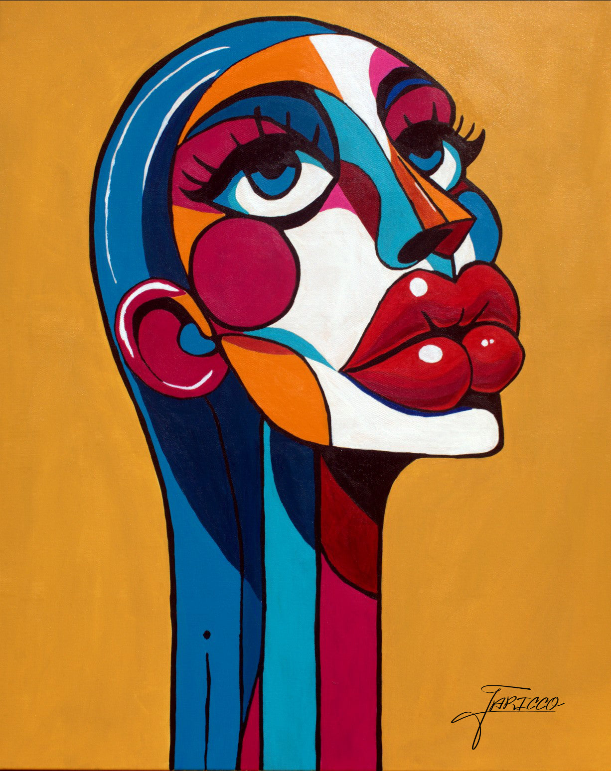 Tina — Mixed media on canvas, 24 × 30 in