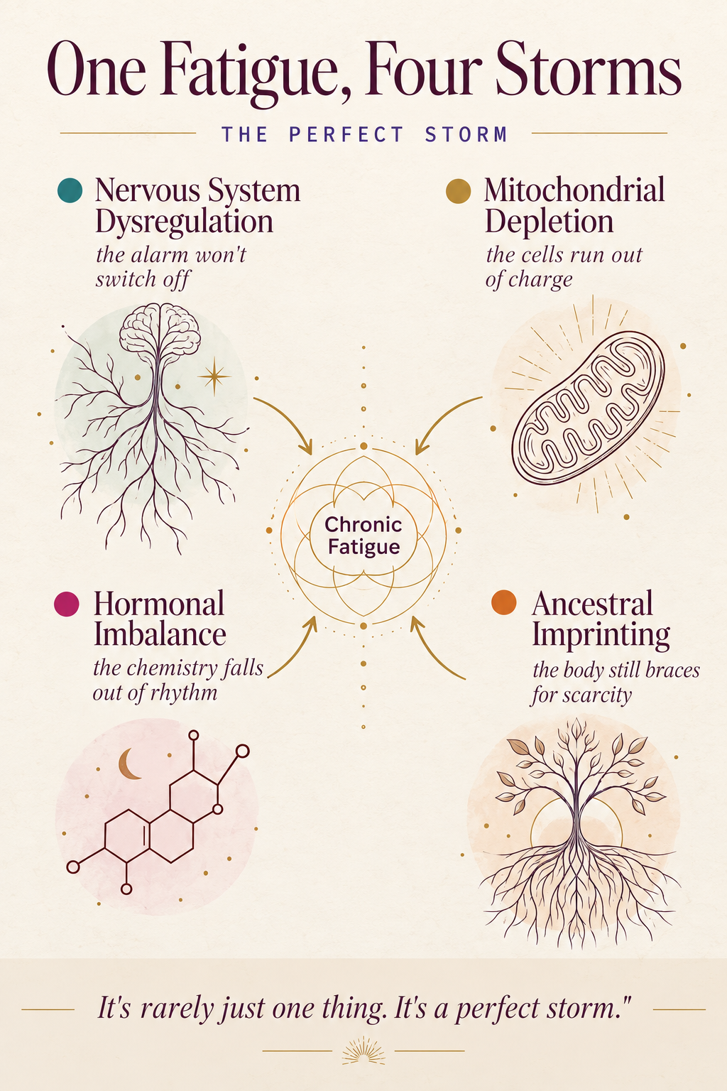 One fatigue, four storms — the perfect storm of chronic fatigue