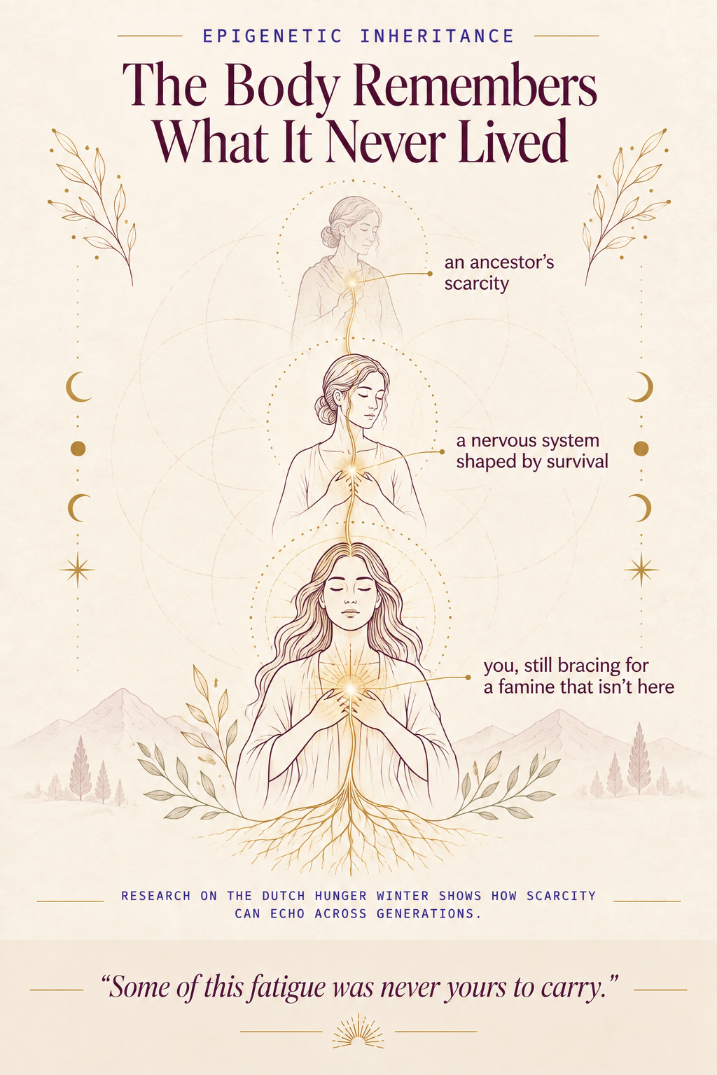 Ancestral imprinting — the body still braces for scarcity