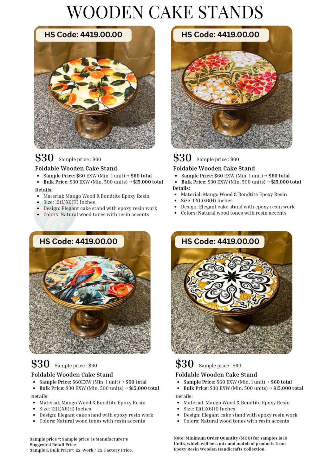 Resin wooden product preview
