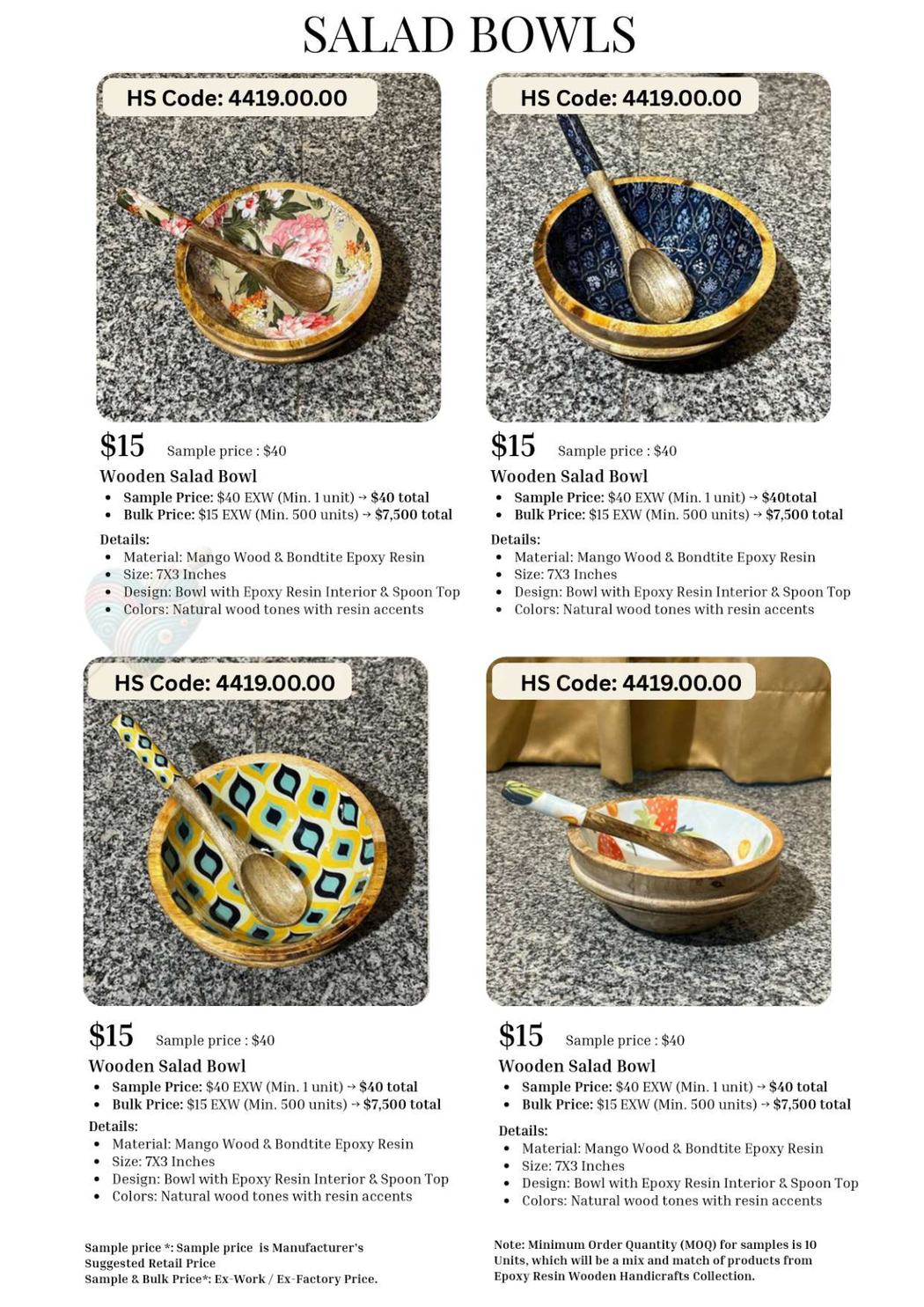 Resin Collection catalogue page
