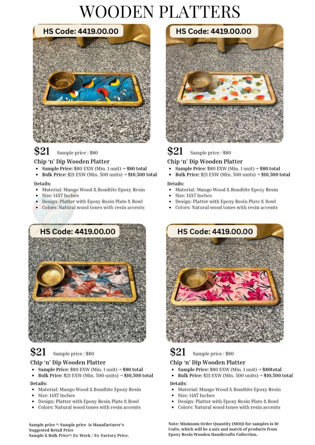 Resin Collection catalogue page