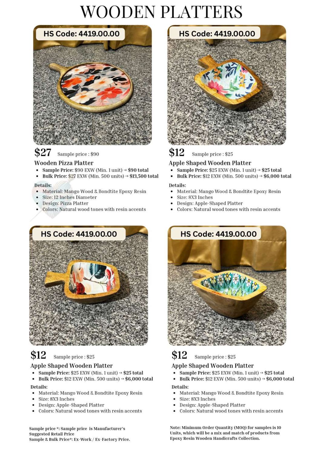 Resin Collection catalogue page