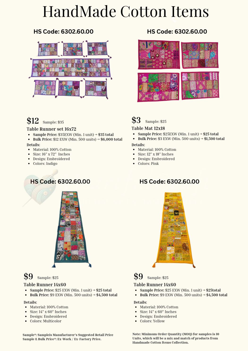 Patchwork Textile Accessories catalogue page