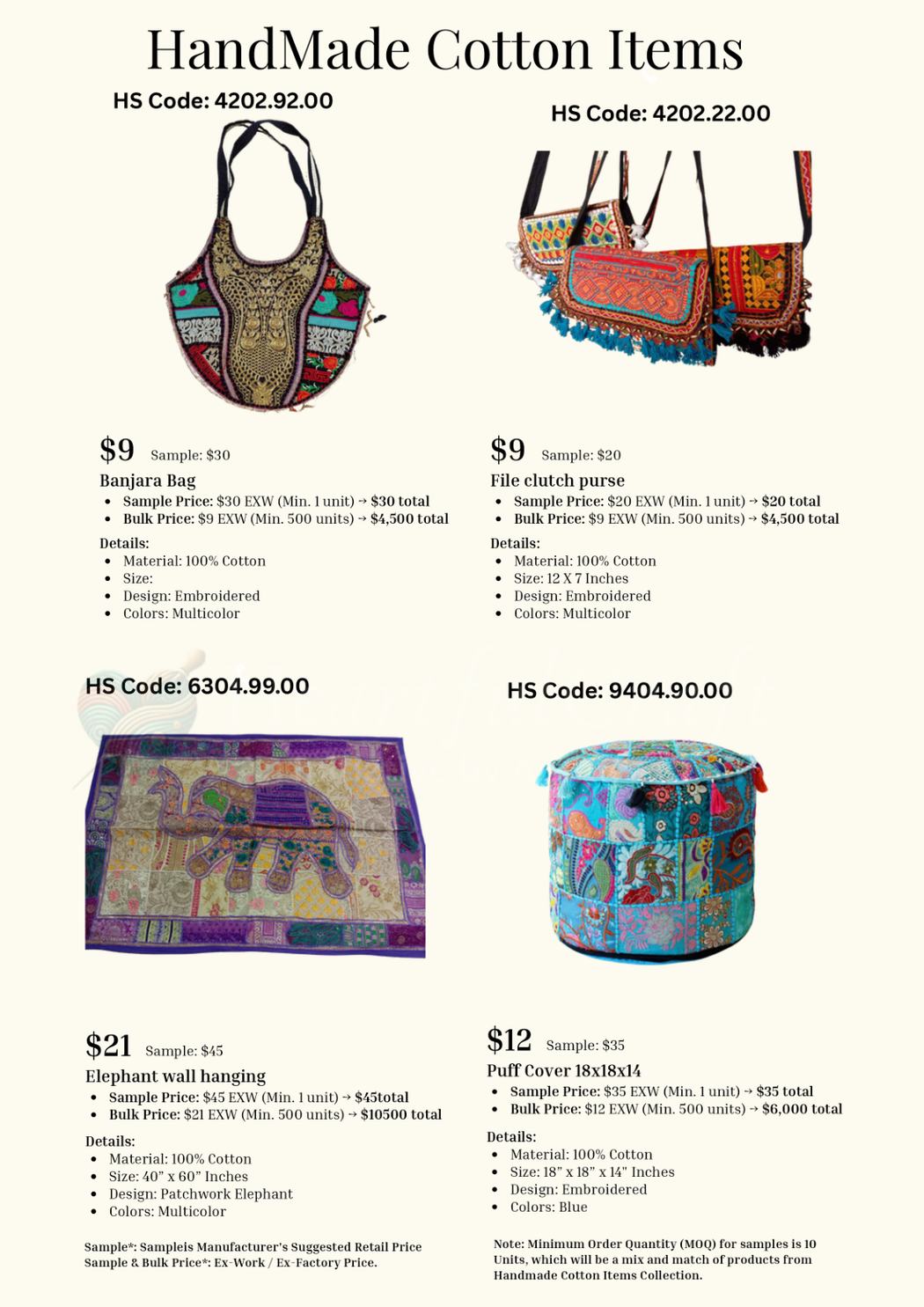 Patchwork Collection catalogue page