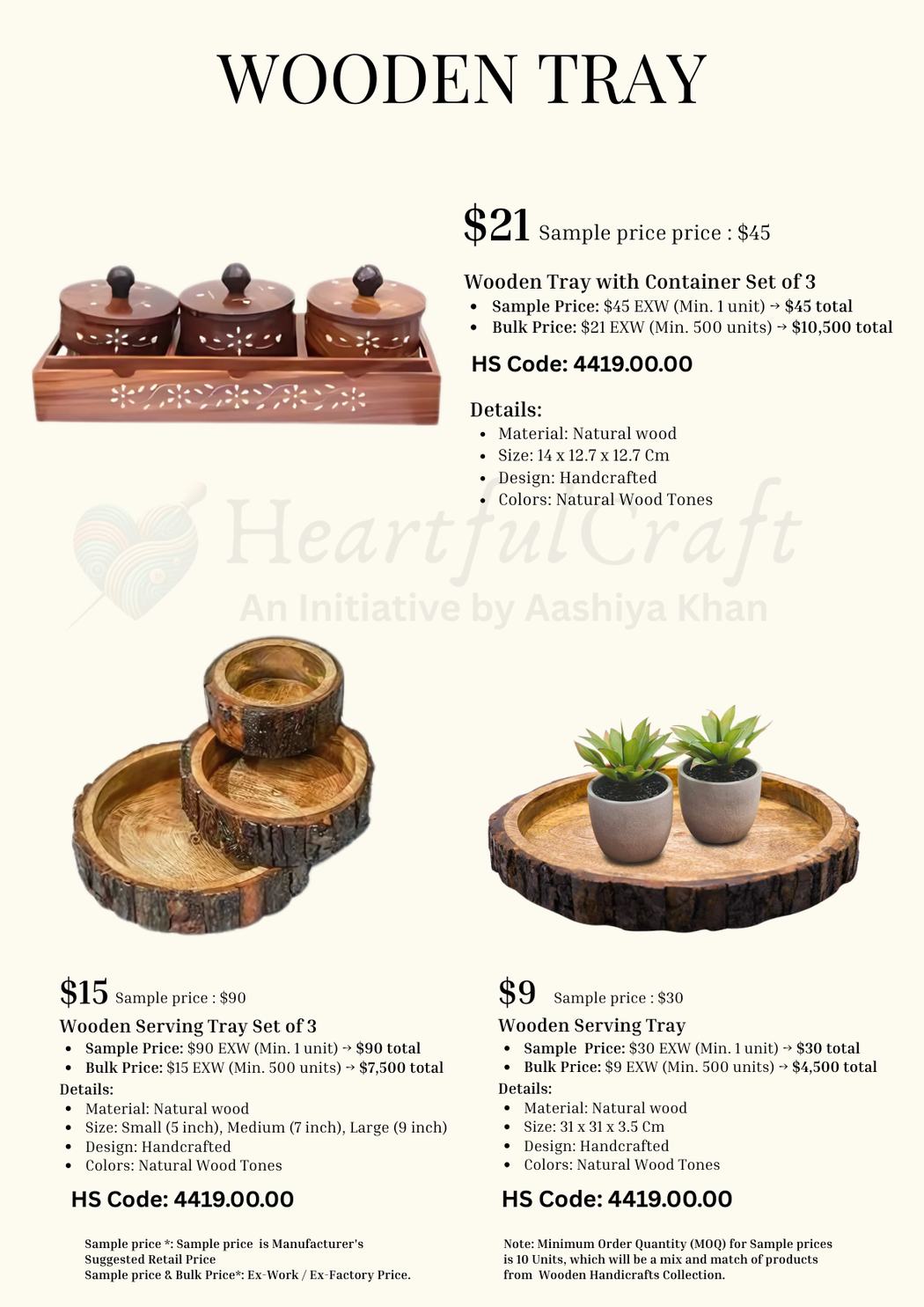 Wooden handmade product preview