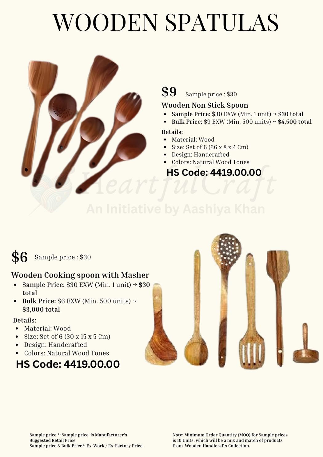 Wooden Spatulas catalogue page