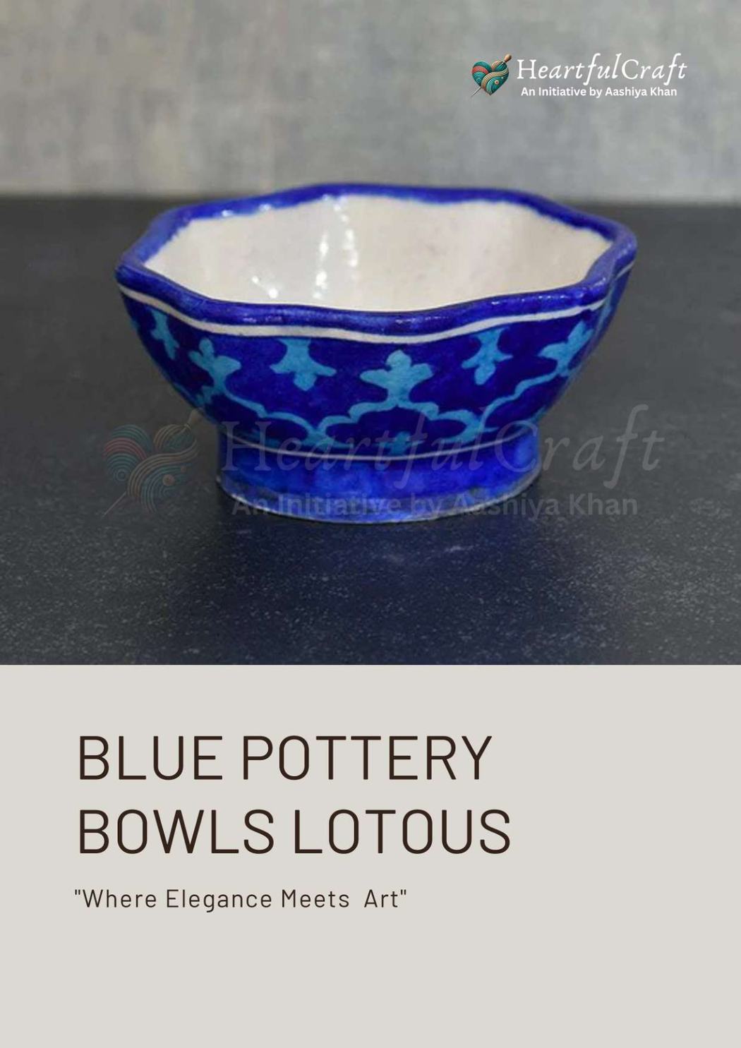 Blue Pottery Bowls Lotus catalogue page