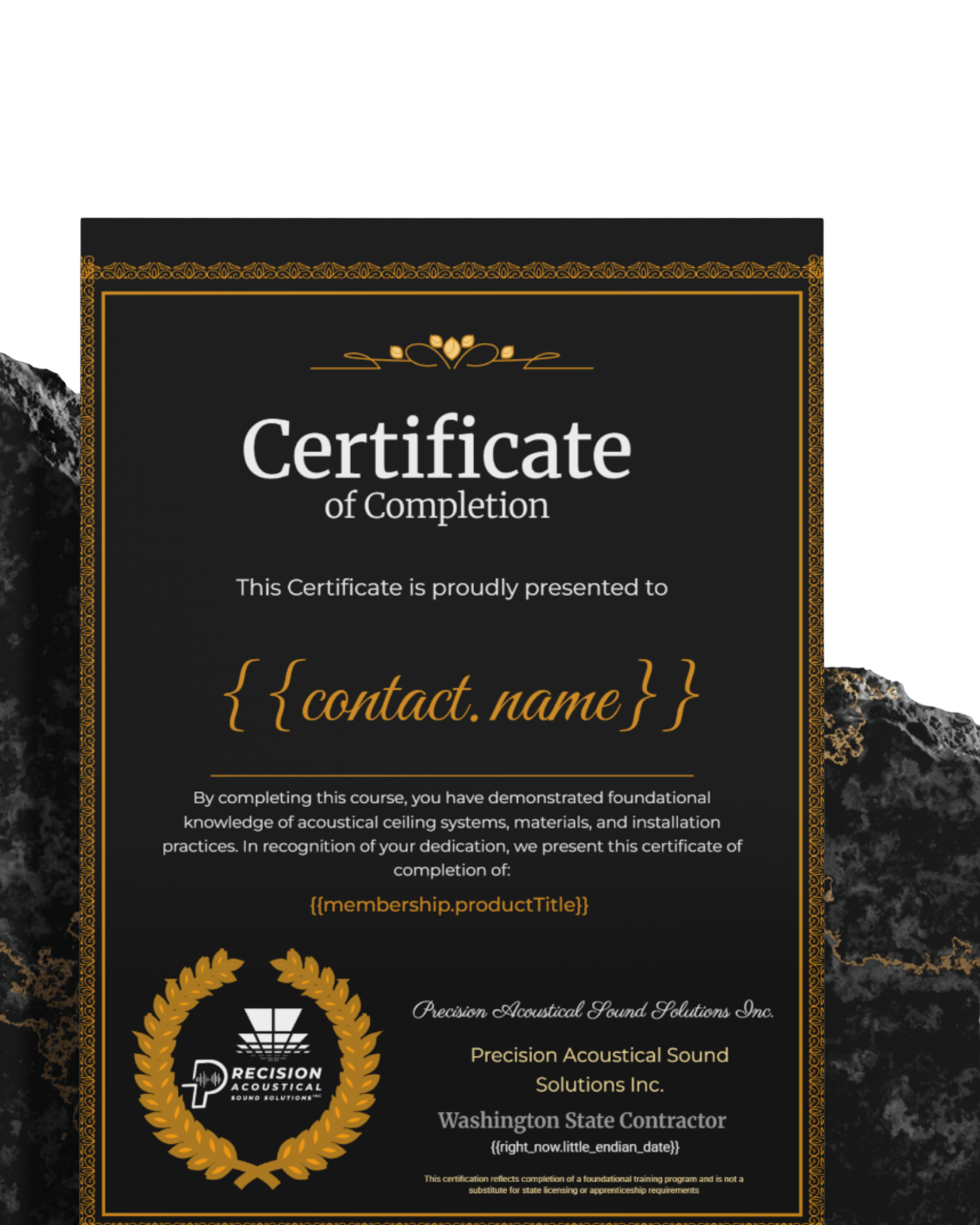 Certificate Mockup