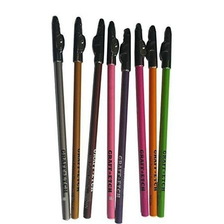 GraffEtch Hair Colored Pencils (Neon) 8 Pack