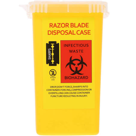 Razor Blade Disposal Case - Yellow
