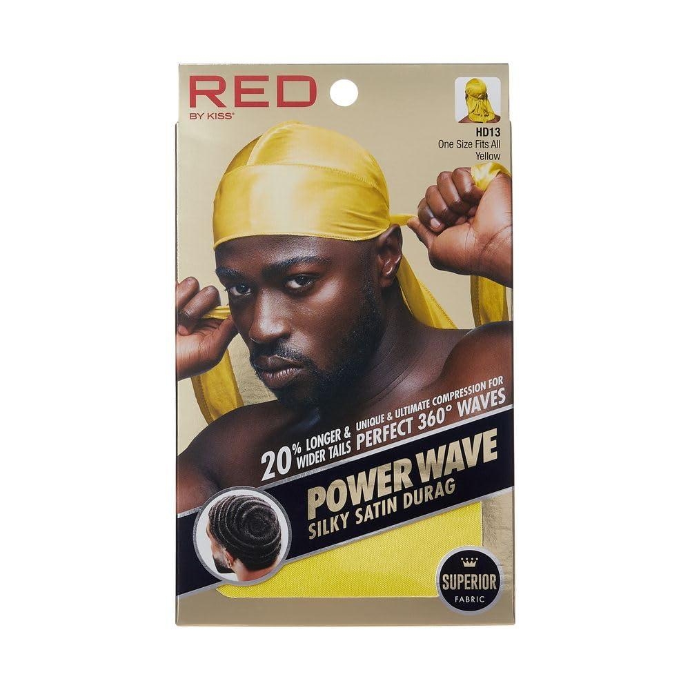 RED BY KISS Power Wave Silky Satin Durag Yellow
