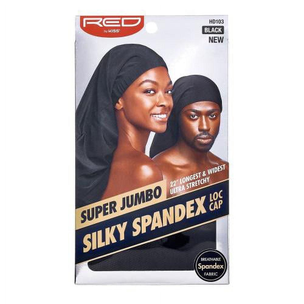 RED BY Kiss Unisex Silky Spandex Loc Cap, Dreadlocks & Braids Cap, Shower Cap, Sleep Cap
