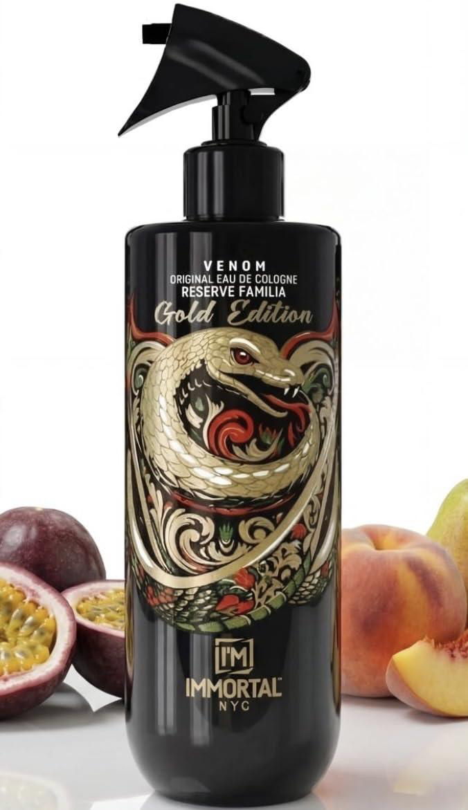 Immortal NYC Venom 'New Gold Edition' After Shave Spray 17oz/500ml,