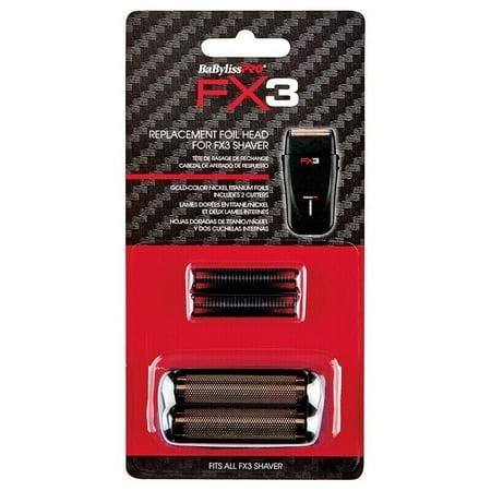 BaBylissPRO® FX3 Double Foil Shaver Replacement Foils & Cutter For (Black)